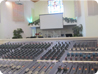 picture of soundboard installed at place of worship